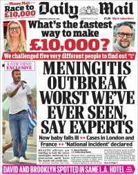 Portada de Daily Mail (Reino Unido)