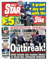 Portada de Daily Star (Reino Unido)