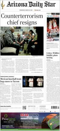 Portada de Arizona Daily Star (USA)