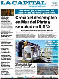 Portada de Diario La Capital - Mar del Plata (Argentina)