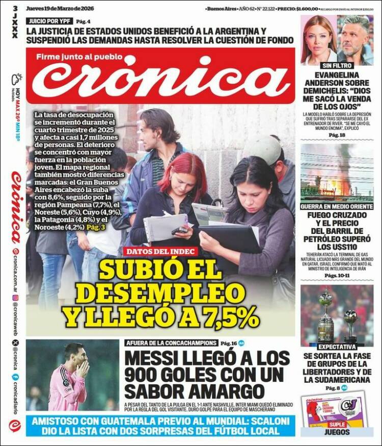 Portada de La Voz del Chaco (Argentina)