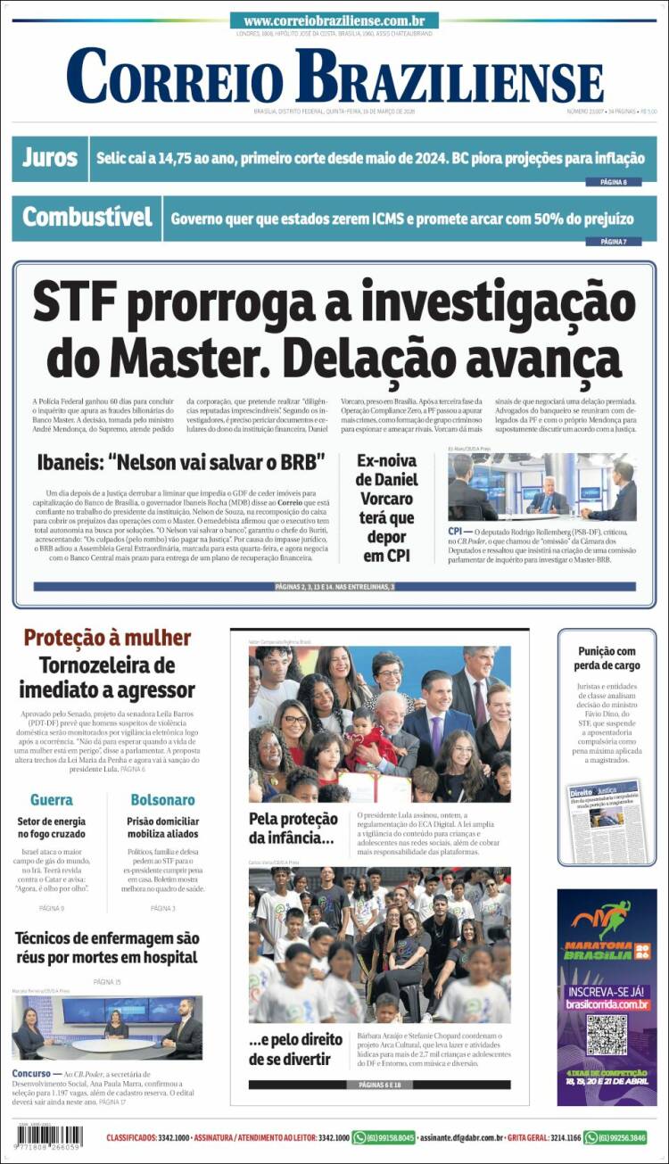 Portada de Correio Braziliense (Brasil)