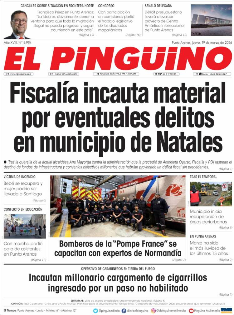 Portada de El Pingüino (Chile)