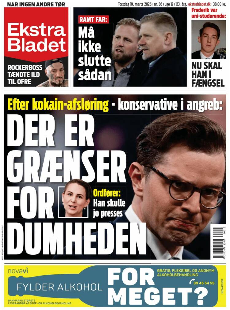 Portada de Ekstra Bladet (Dinamarca)