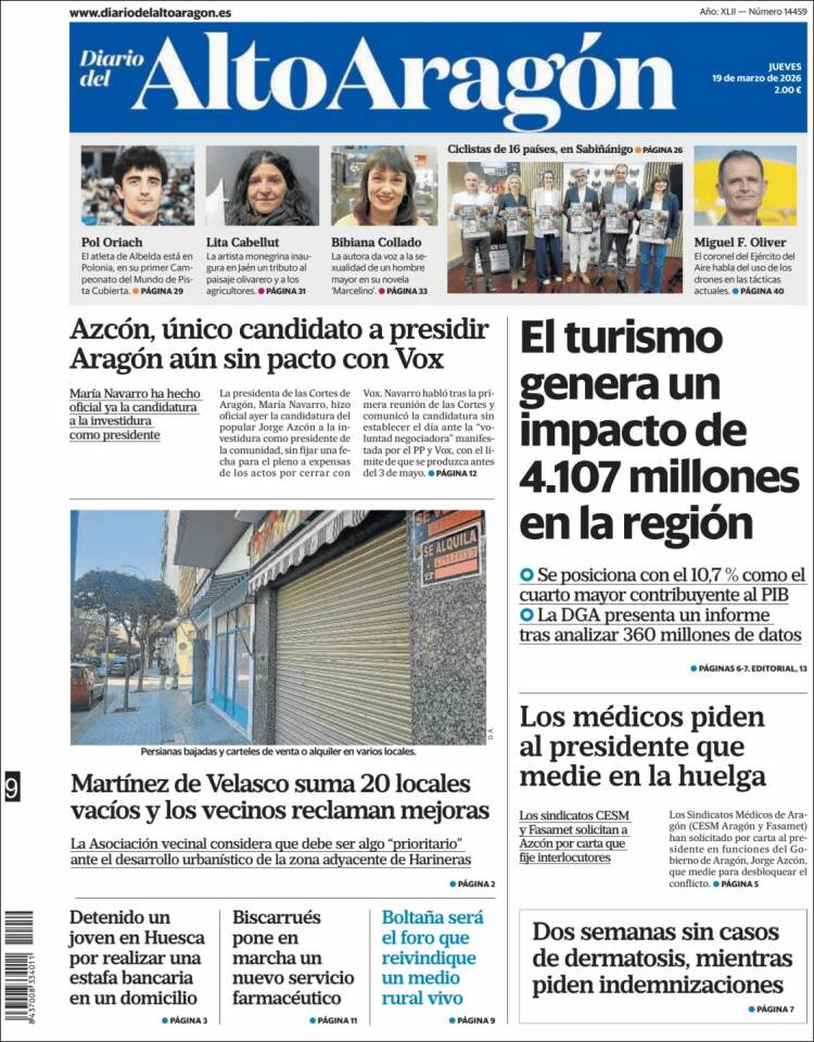 Portada de Diario del AltoAragón (Espa&ntilde;a)