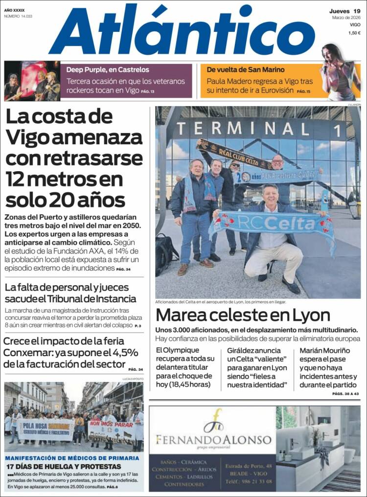 Portada de Atlántico Diario (Espa&ntilde;a)