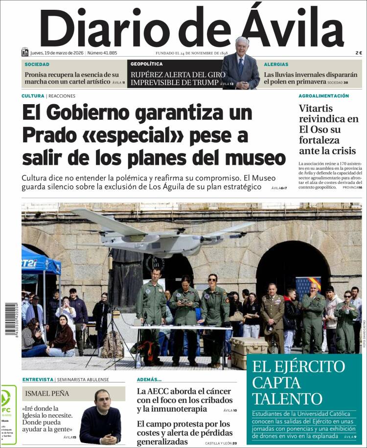 Portada de Diario de Ávila (Espa&ntilde;a)