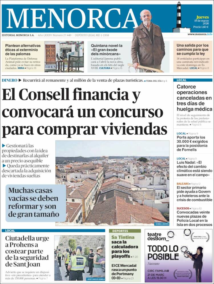 Portada de Menorca - Diario Insular (Espa&ntilde;a)