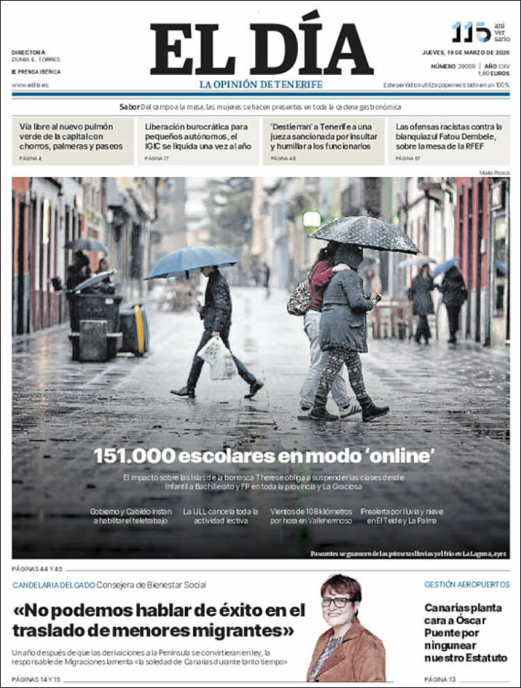 Portada de El Día (Espa&ntilde;a)