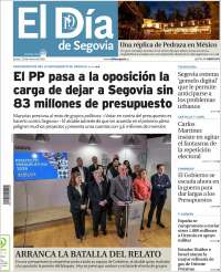 Portada de El Día de Segovia (Espa&ntilde;a)