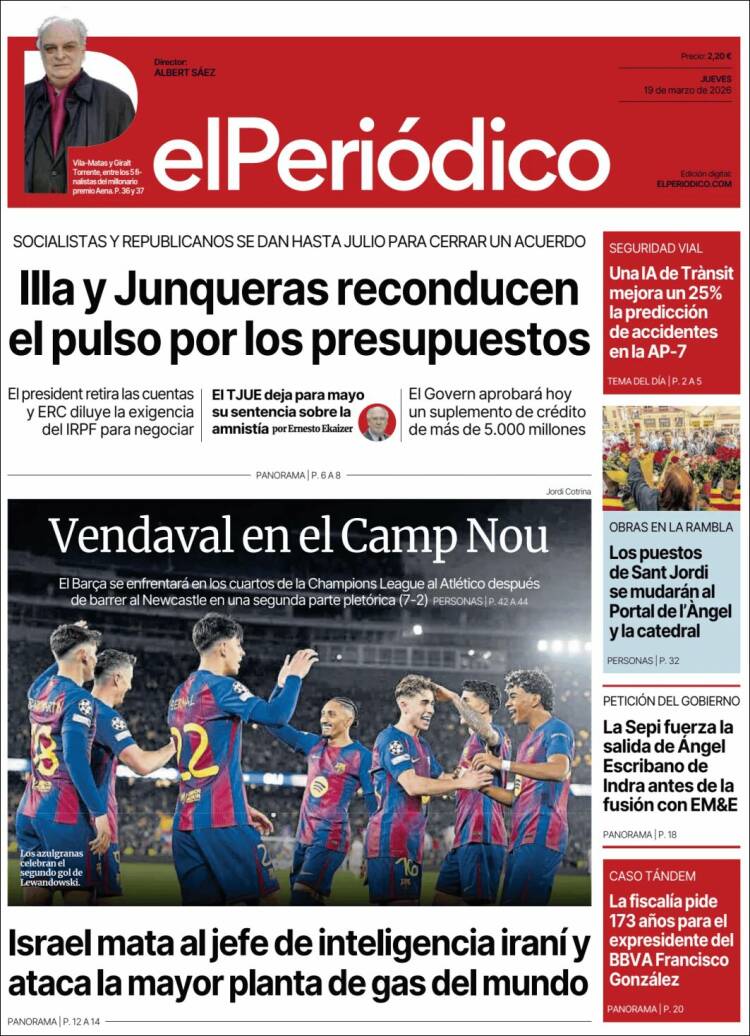 Portada de El Periódico (Espa&ntilde;a)