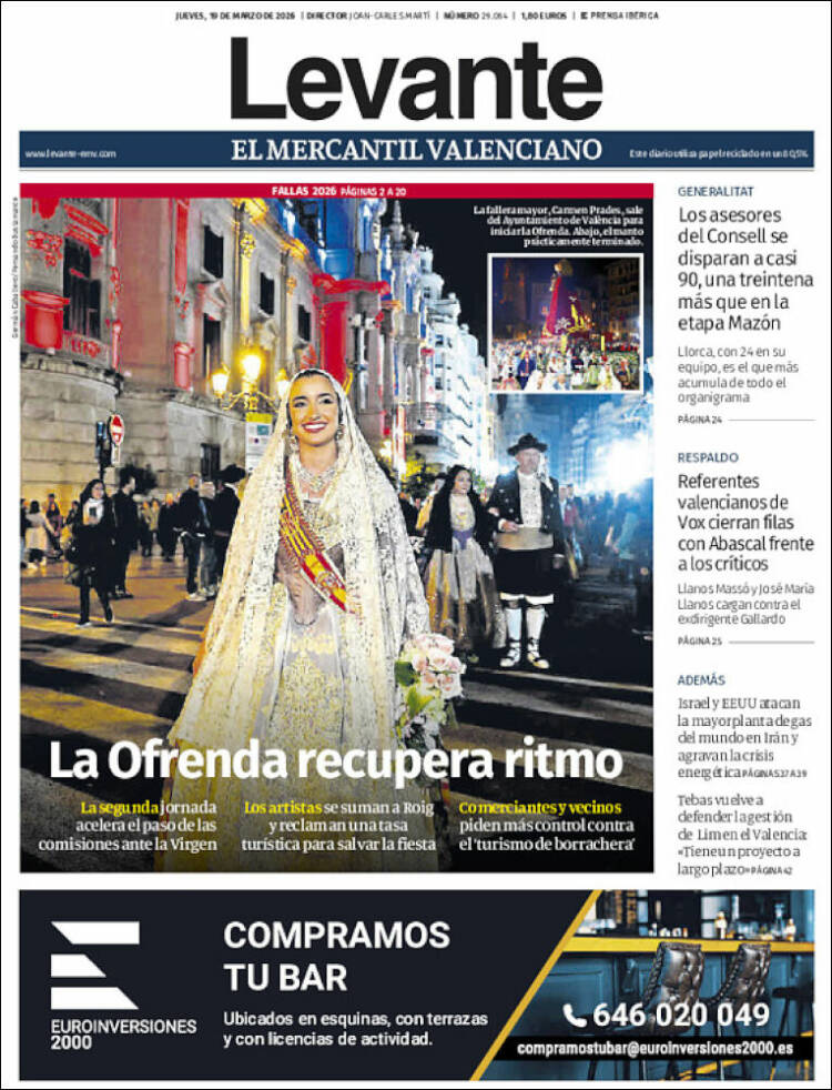 Portada de Levante (Espa&ntilde;a)