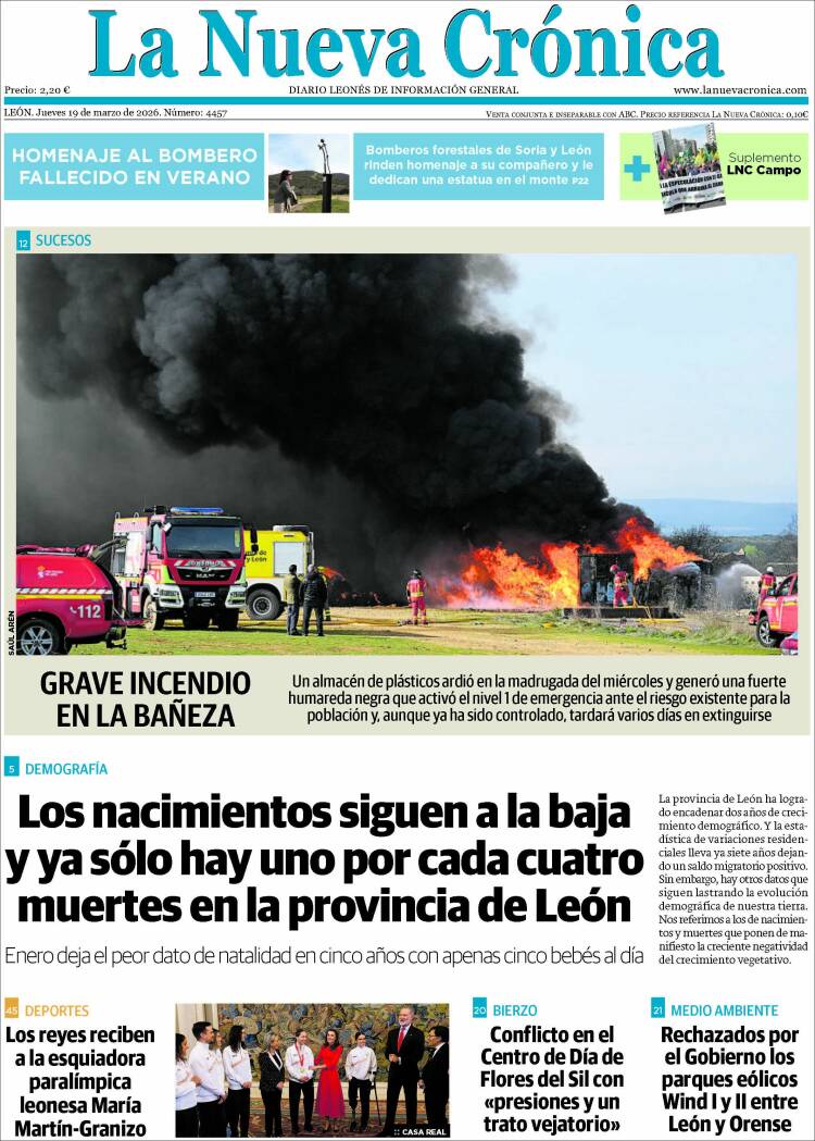 Portada de La Nueva Crónica (Spain)