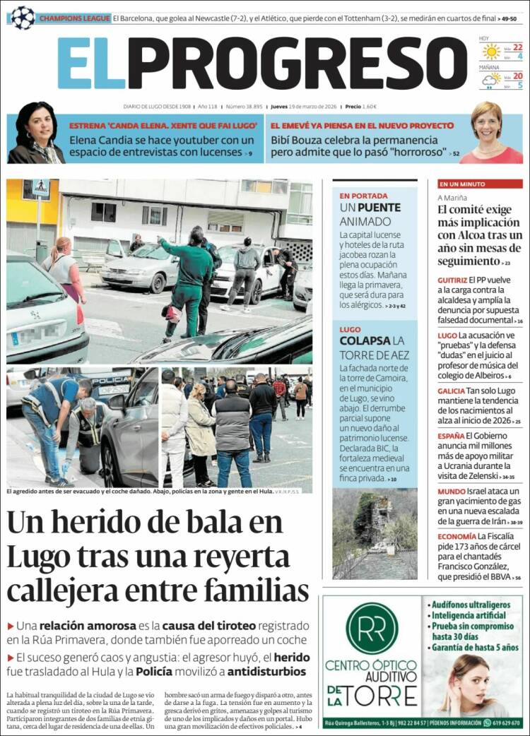 Portada de El Progreso (Espa&ntilde;a)