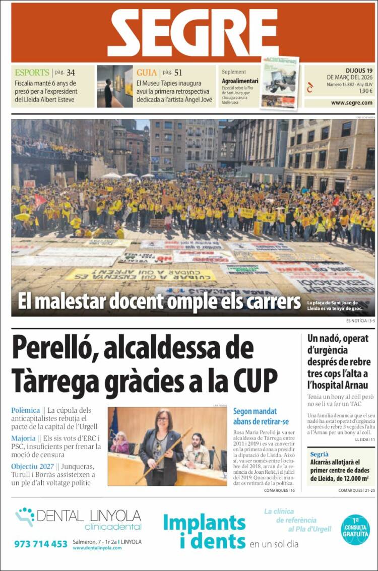 Portada de Segre (Espa&ntilde;a)