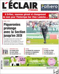 Portada de L'Eclair des Pyrénées (Francia)