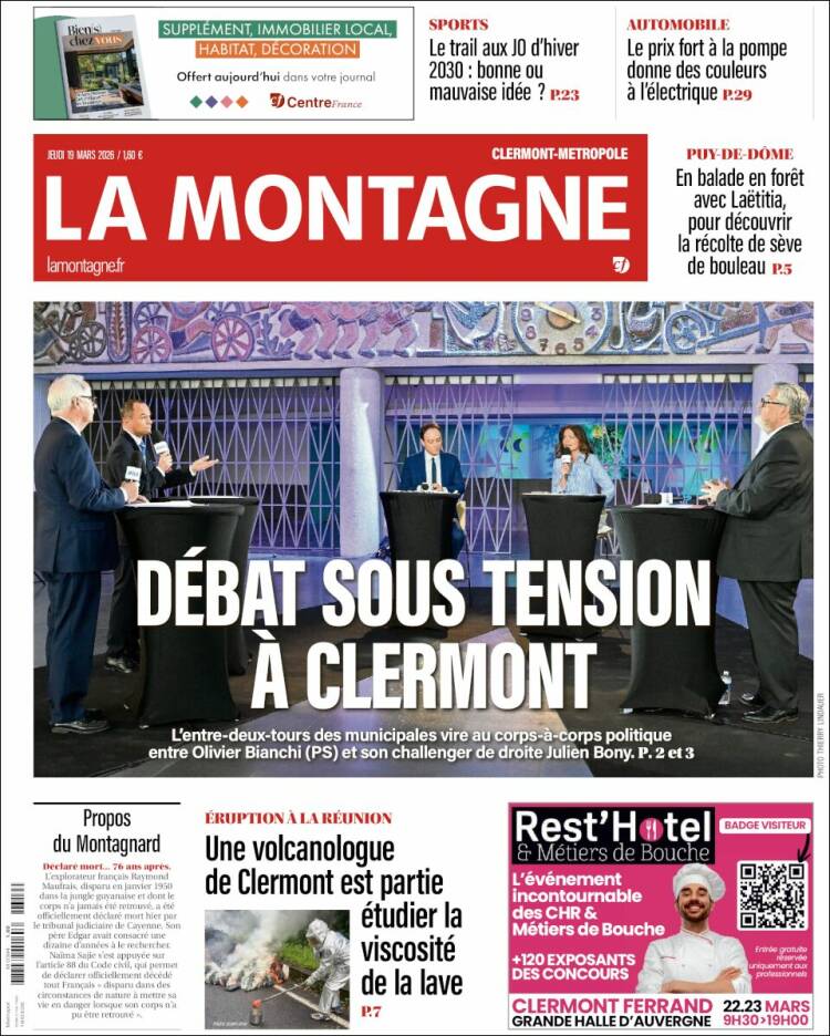 Portada de La Montagne (Francia)