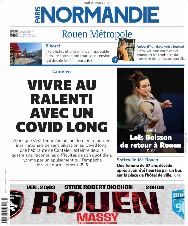 Portada de Paris Normandie (Francia)