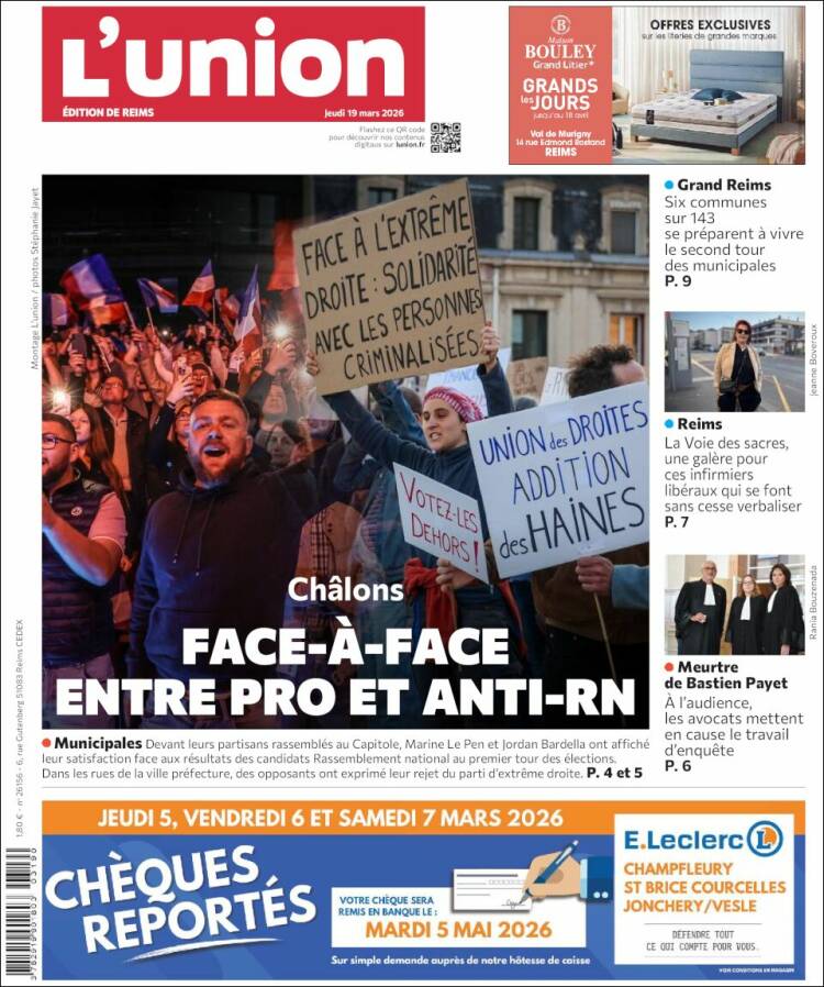 Portada de L'Union (Francia)