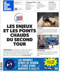 Portada de La Voix du Nord (Francia)
