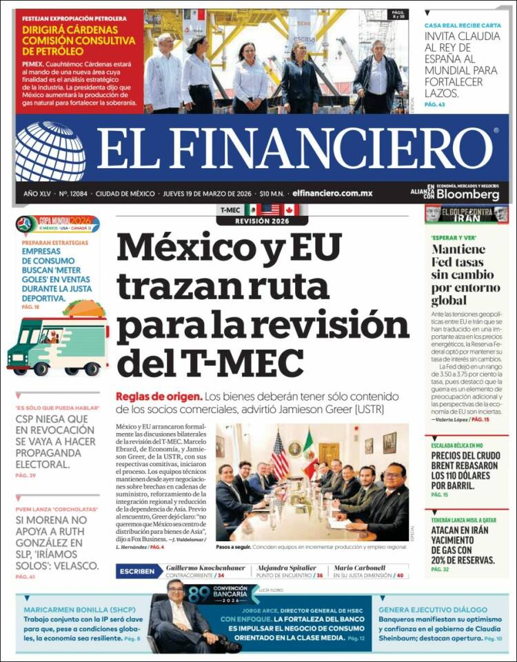 Portada de El Financiero (M&eacute;xico)