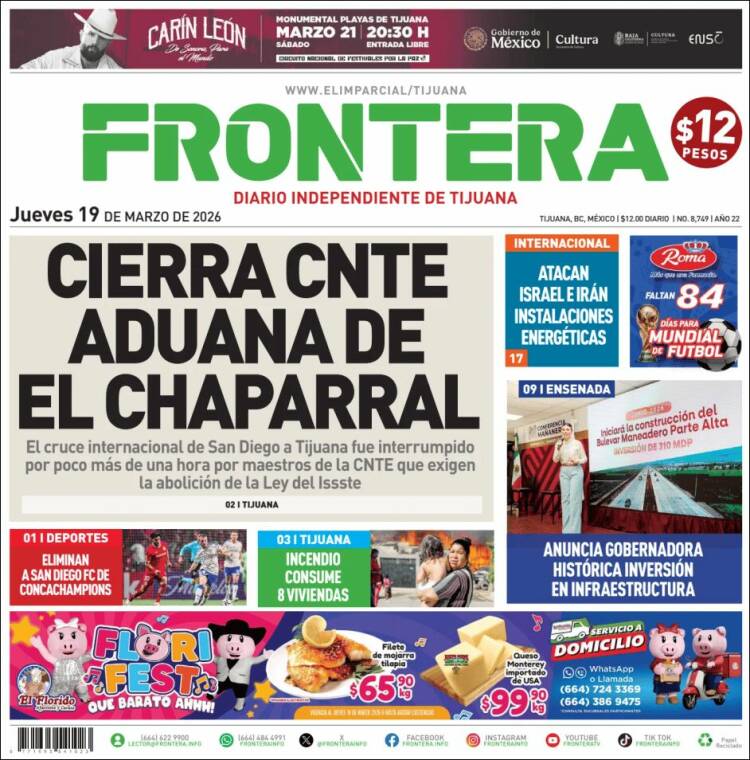 Portada de Frontera (M&eacute;xico)