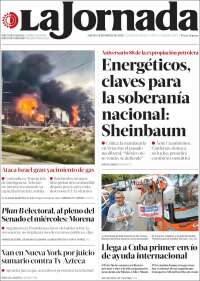 Portada de La Jornada (Mexico)