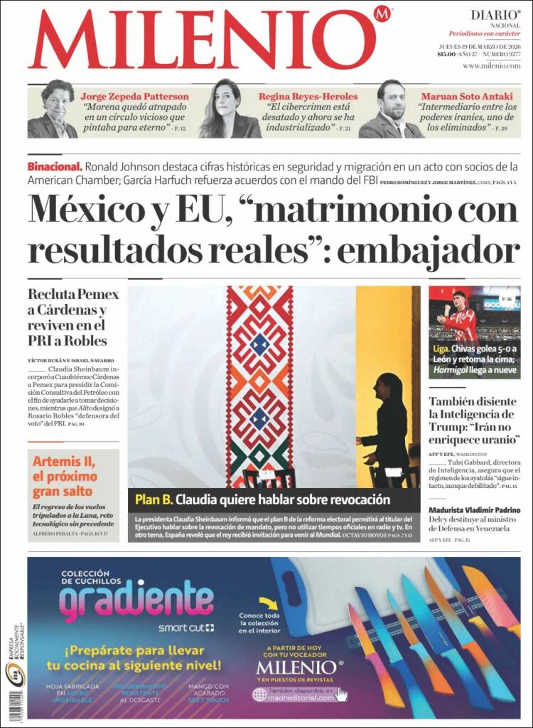 Portada de Milenio (Mexico)