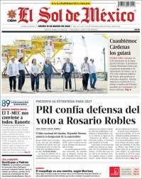 Portada de El Sol de México (Mexico)