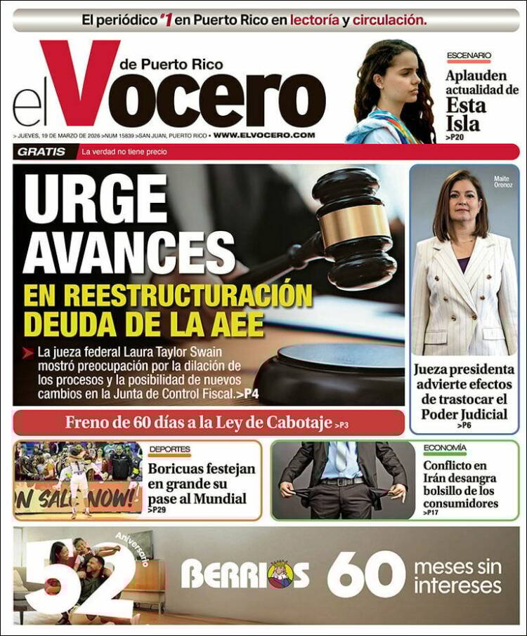 Portada de Vocero (Puerto Rico)