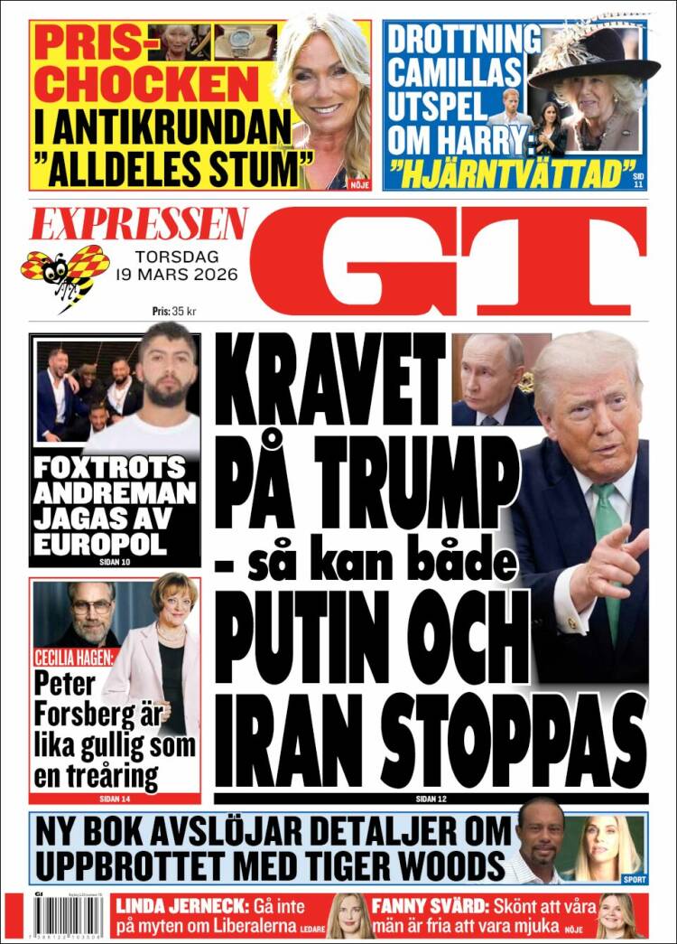 Portada de Göteborgstidningen (Suecia)
