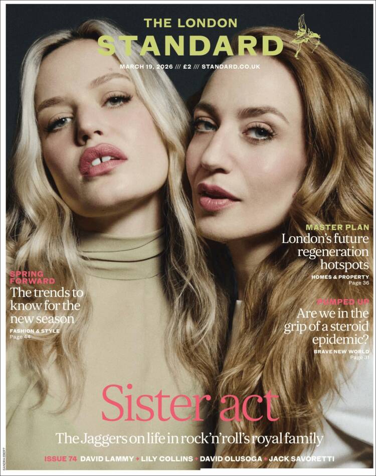 Portada de Evening Standard (Reino Unido)