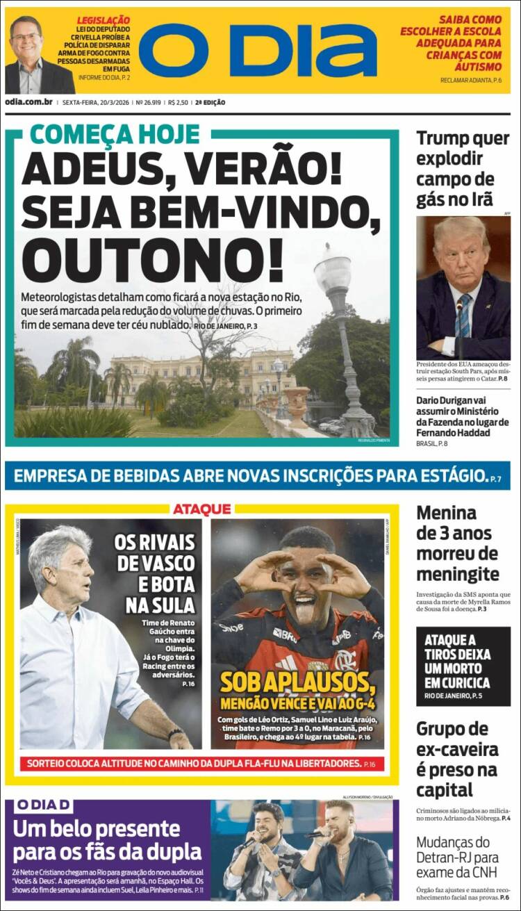 Portada de O Dia (Brasil)
