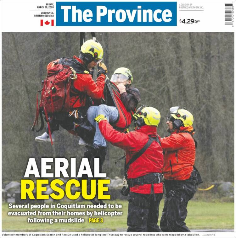 Portada de The Province (Canad&aacute;)