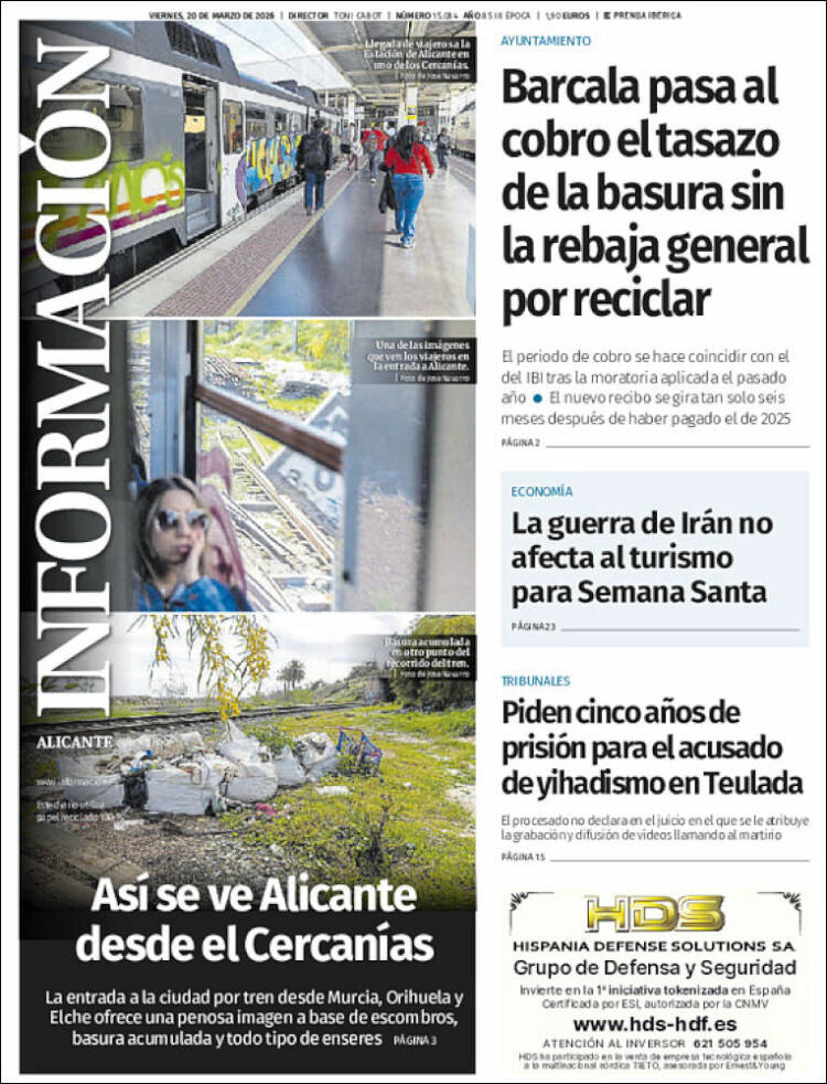 Portada de Diario Información (Espa&ntilde;a)
