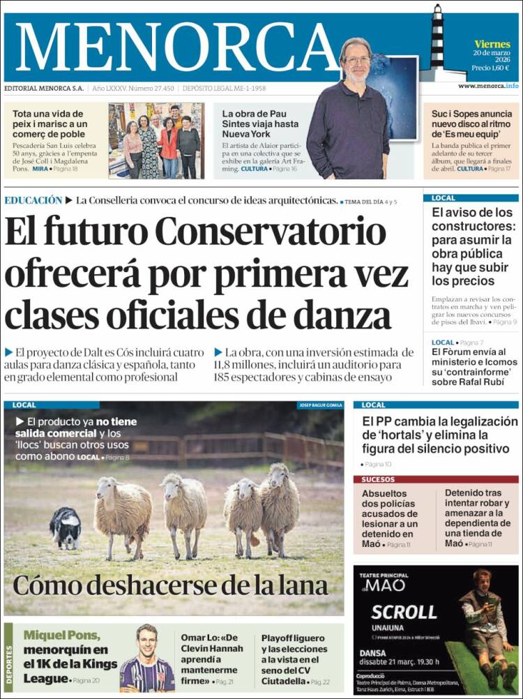 Portada de Menorca - Diario Insular (Spain)