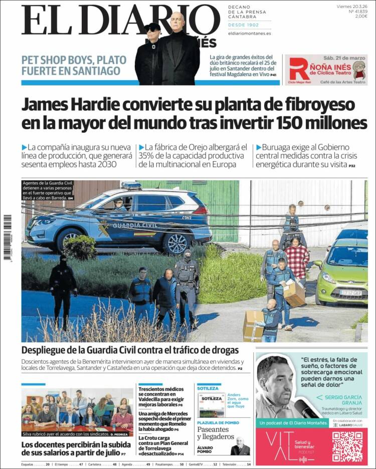 Portada de El Diario Montañés (Espa&ntilde;a)