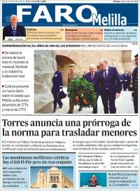 Portada de El Faro de Melilla (Espa&ntilde;a)
