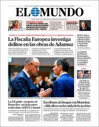 Portada de El Mundo (Espa&ntilde;a)