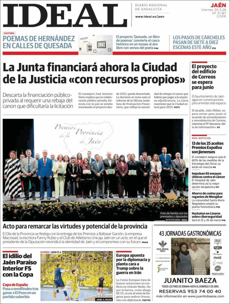 Portada de El Ideal de Jaén (Spain)
