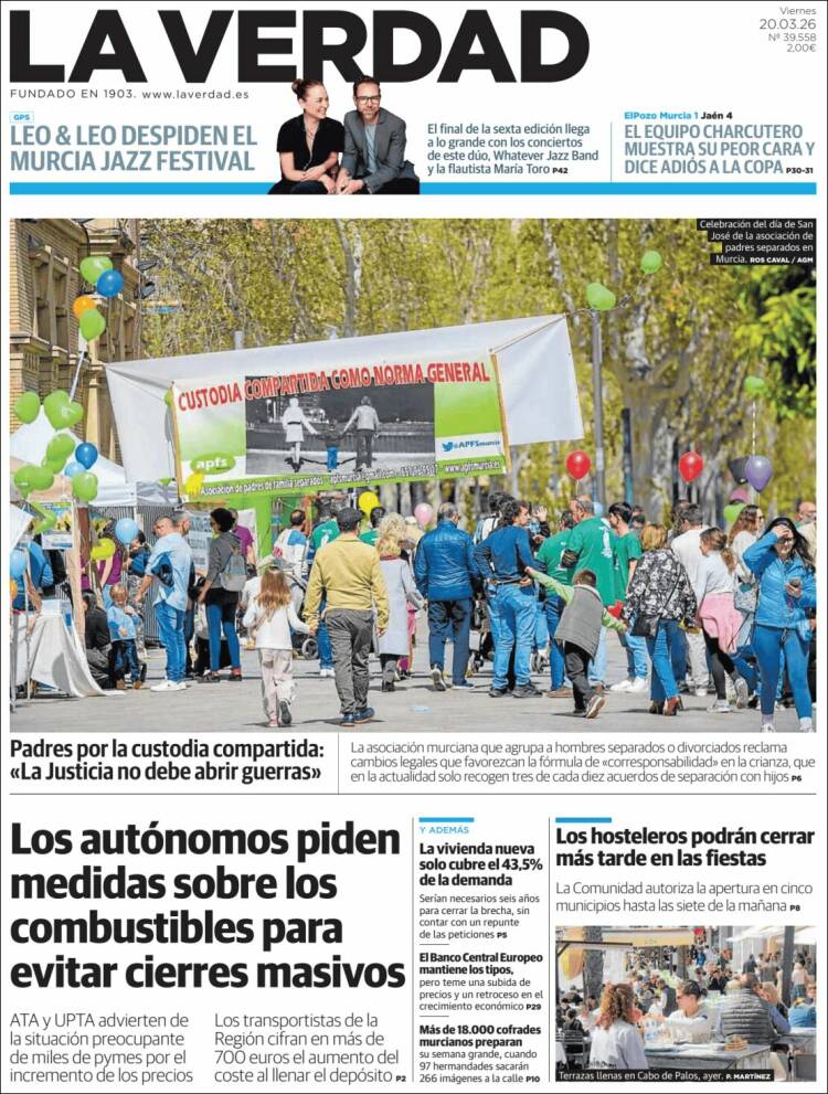 Portada de La Verdad de Murcia (Espa&ntilde;a)