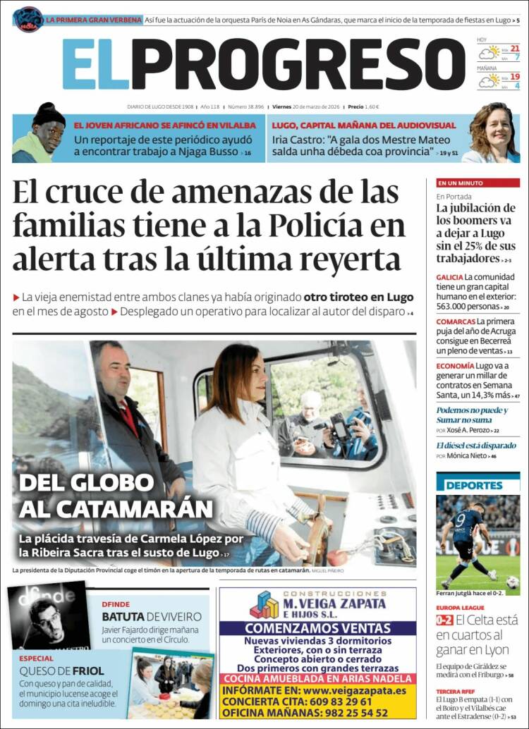 Portada de El Progreso (Espa&ntilde;a)