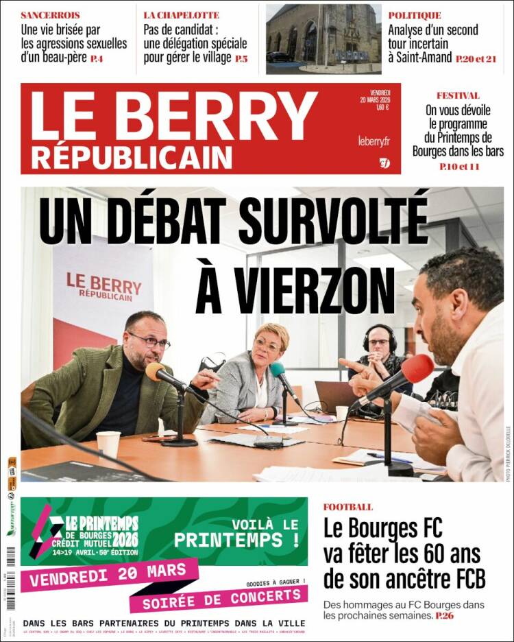 Portada de Berry Republicain (Francia)