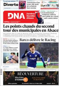 Portada de Les Dernières Nouvelles d'Alsace (Francia)