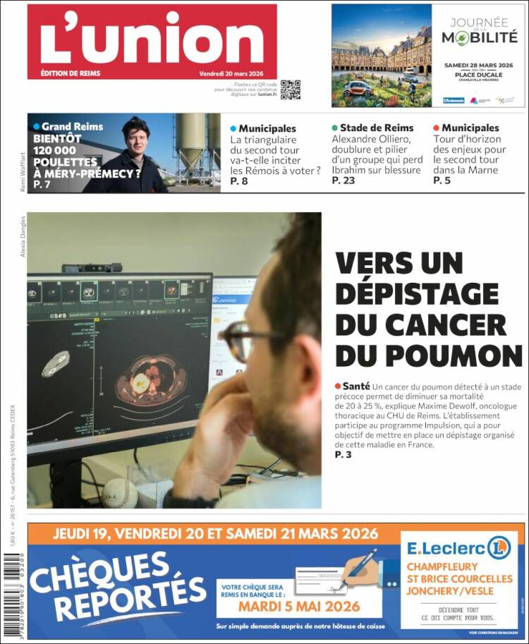 Portada de L'Union (Francia)