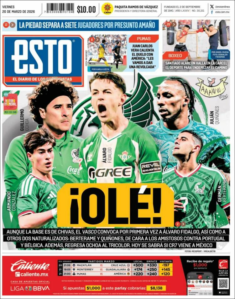 Portada de Esto (M&eacute;xico)