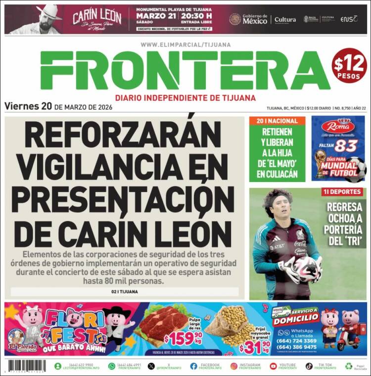Portada de Frontera (M&eacute;xico)