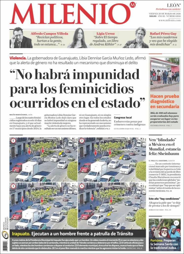 Portada de Milenio de León (M&eacute;xico)