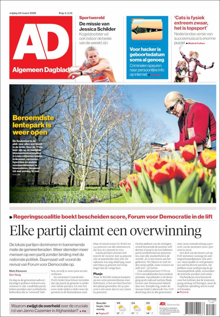 Portada de AD (Pa&iacute;ses Bajos)