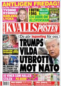 Portada de Kvällsposten (Suecia)